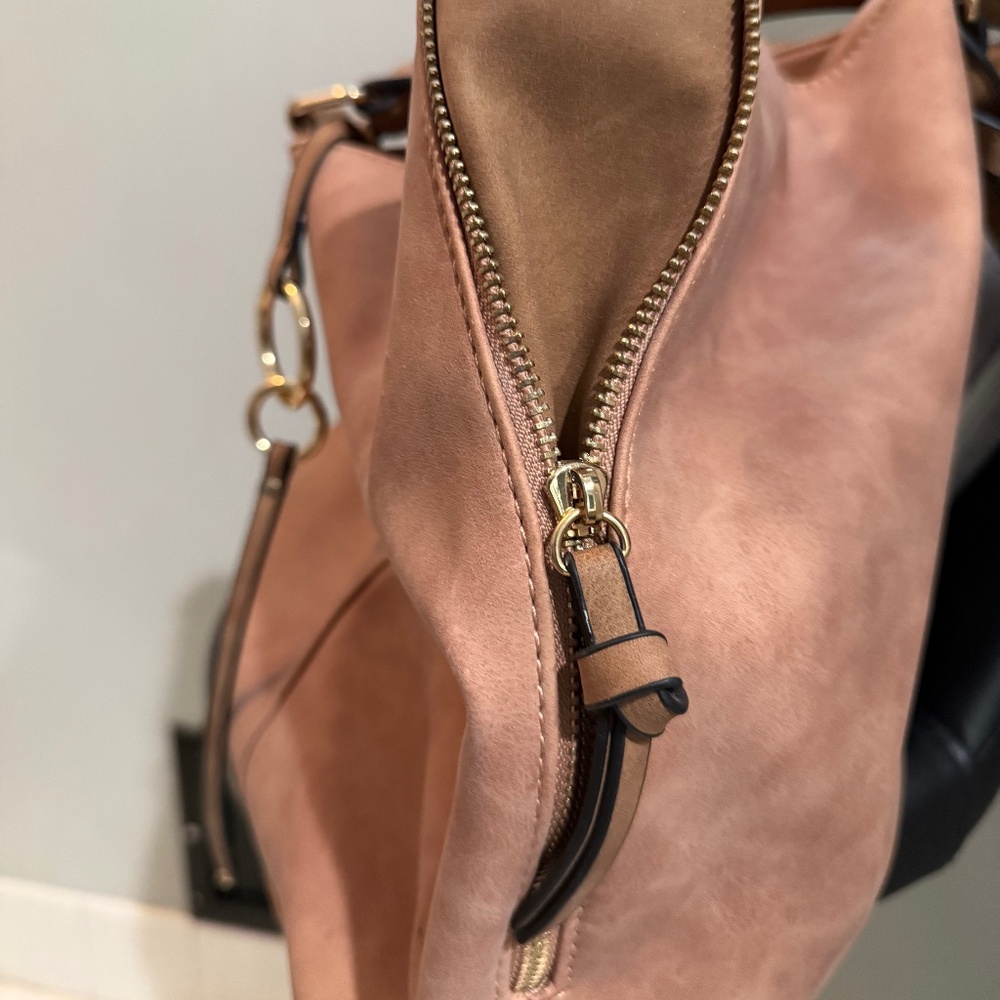 Faux Leather Tan Handbag